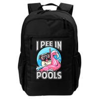 I Pee In Pools Funny Dog Swimming Pool Jokes Backpack