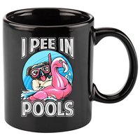 I Pee In Pools Funny Dog Swimming Pool Jokes 11oz C Handle Ceramic Mug