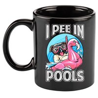 I Pee In Pools Funny Dog Swimming Pool Jokes 11oz C Handle Ceramic Mug