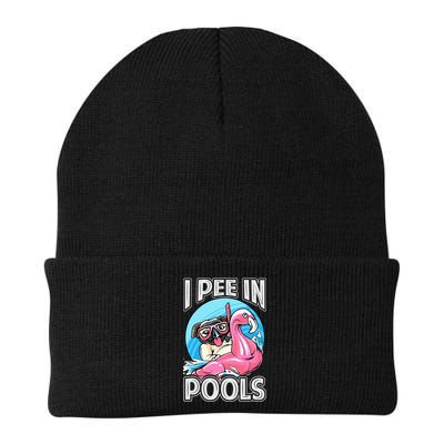 I Pee In Pools Funny Dog Swimming Pool Jokes Beanie