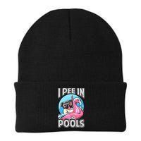 I Pee In Pools Funny Dog Swimming Pool Jokes Beanie