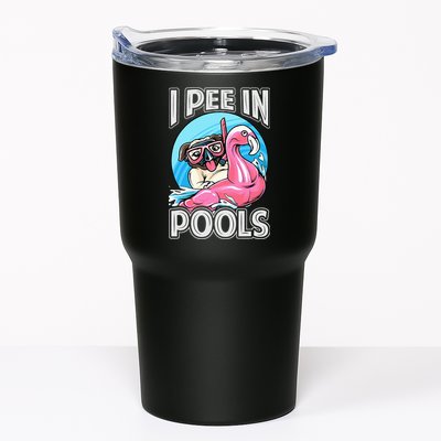 I Pee In Pools Funny Dog Swimming Pool Jokes Tumbler