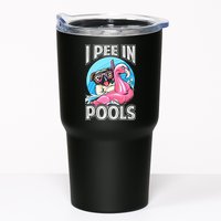 I Pee In Pools Funny Dog Swimming Pool Jokes Tumbler