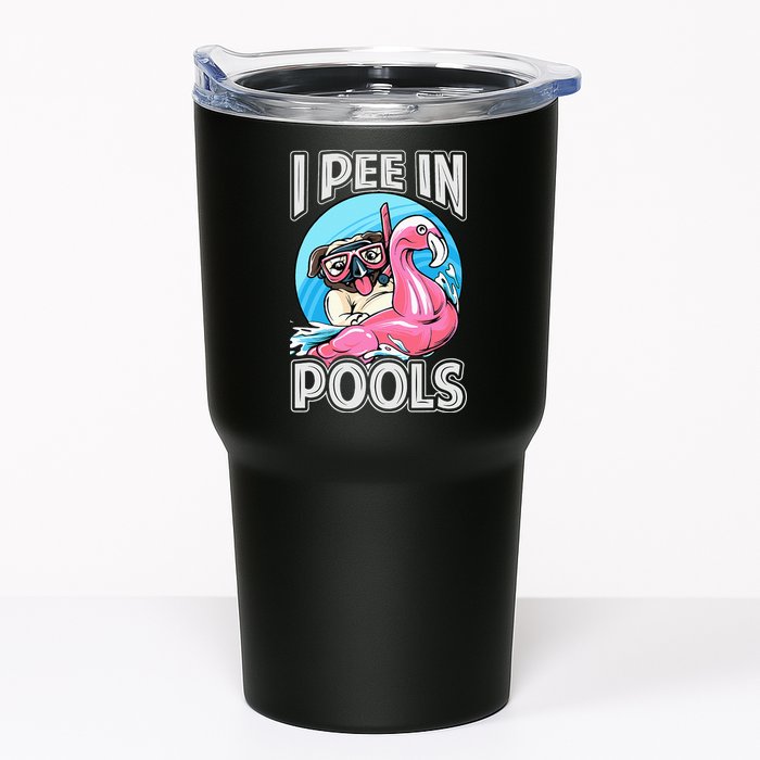 I Pee In Pools Funny Dog Swimming Pool Jokes Tumbler