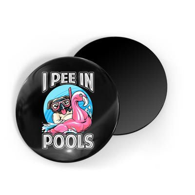 I Pee In Pools Funny Dog Swimming Pool Jokes Magnet