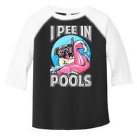 I Pee In Pools Funny Dog Swimming Pool Jokes Toddler Fine Jersey T-Shirt