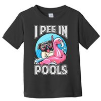 I Pee In Pools Funny Dog Swimming Pool Jokes Toddler T-Shirt