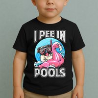 I Pee In Pools Funny Dog Swimming Pool Jokes Toddler T-Shirt