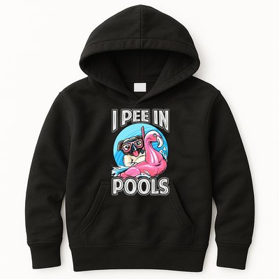 I Pee In Pools Funny Dog Swimming Pool Jokes Kids Hoodie