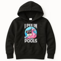 I Pee In Pools Funny Dog Swimming Pool Jokes Kids Hoodie