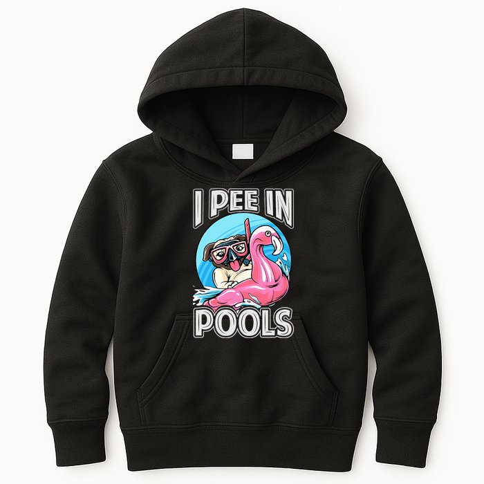 I Pee In Pools Funny Dog Swimming Pool Jokes Kids Hoodie