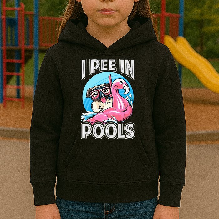 I Pee In Pools Funny Dog Swimming Pool Jokes Kids Hoodie