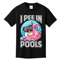 I Pee In Pools Funny Dog Swimming Pool Jokes Kids T-Shirt