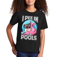 I Pee In Pools Funny Dog Swimming Pool Jokes Kids T-Shirt