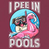 I Pee In Pools Funny Dog Swimming Pool Jokes 16oz Travel Tumbler