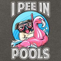 I Pee In Pools Funny Dog Swimming Pool Jokes Cotton Canvas Backpack