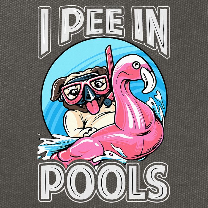 I Pee In Pools Funny Dog Swimming Pool Jokes Cotton Canvas Backpack
