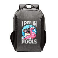 I Pee In Pools Funny Dog Swimming Pool Jokes Vector Backpack