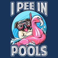 I Pee In Pools Funny Dog Swimming Pool Jokes Infant Baby Jersey Bodysuit
