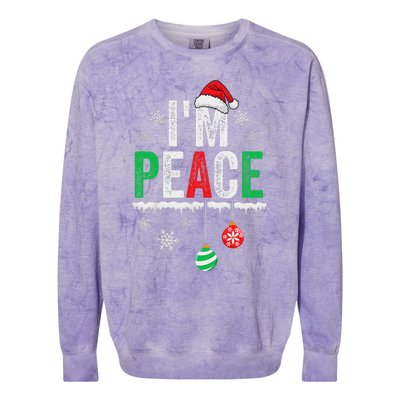 IM Peace I Come In Peace Funny Matching Couple Christmas Colorblast Crewneck Sweatshirt