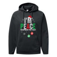 IM Peace I Come In Peace Funny Matching Couple Christmas Performance Fleece Hoodie