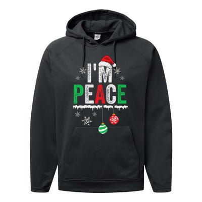 IM Peace I Come In Peace Funny Matching Couple Christmas Performance Fleece Hoodie