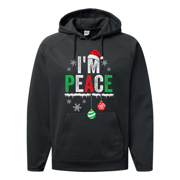 IM Peace I Come In Peace Funny Matching Couple Christmas Performance Fleece Hoodie