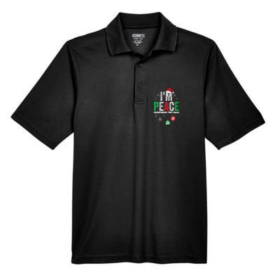 IM Peace I Come In Peace Funny Matching Couple Christmas Men's Origin Performance Pique Polo