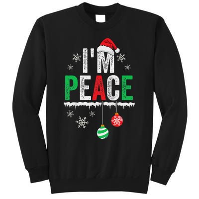 IM Peace I Come In Peace Funny Matching Couple Christmas Sweatshirt