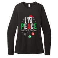 IM Peace I Come In Peace Funny Matching Couple Christmas Womens CVC Long Sleeve Shirt