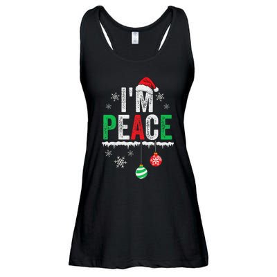 IM Peace I Come In Peace Funny Matching Couple Christmas Ladies Essential Flowy Tank