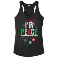 IM Peace I Come In Peace Funny Matching Couple Christmas Ladies PosiCharge Competitor Racerback Tank