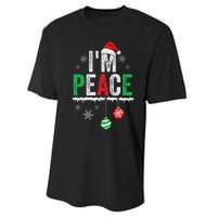 IM Peace I Come In Peace Funny Matching Couple Christmas Performance Sprint T-Shirt