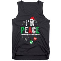 IM Peace I Come In Peace Funny Matching Couple Christmas Tank Top