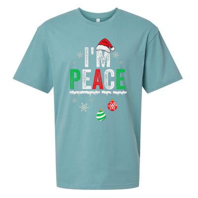 IM Peace I Come In Peace Funny Matching Couple Christmas Sueded Cloud Jersey T-Shirt