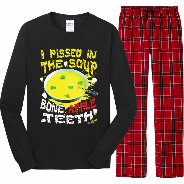 I Pissed In The Soup Bone Apple Teeth Long Sleeve Pajama Set