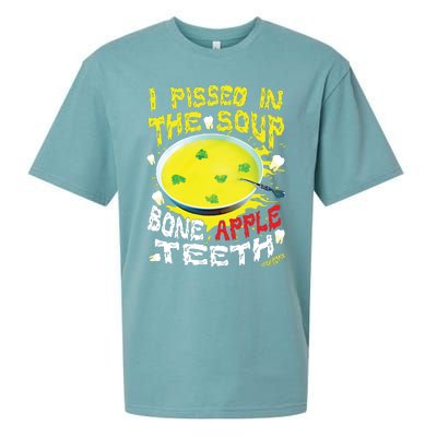 I Pissed In The Soup Bone Apple Teeth Sueded Cloud Jersey T-Shirt