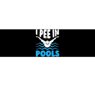 I Pee In Pools Funny Swimmer Swimming Coach Player Graphic Bumper Sticker