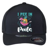 I Pee In Pools Swimming Joke Peeing In Public Pools Flexfit Unipanel Trucker Cap