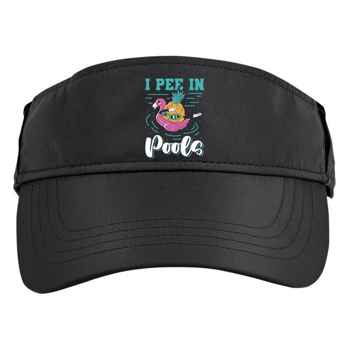 I Pee In Pools Swimming Joke Peeing In Public Pools Adult Drive Performance Visor