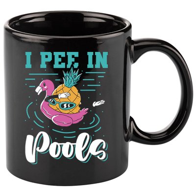 I Pee In Pools Swimming Joke Peeing In Public Pools 11oz C Handle Ceramic Mug
