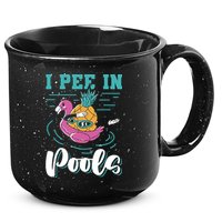 I Pee In Pools Swimming Joke Peeing In Public Pools 15oz Campfire Ceramic Mug