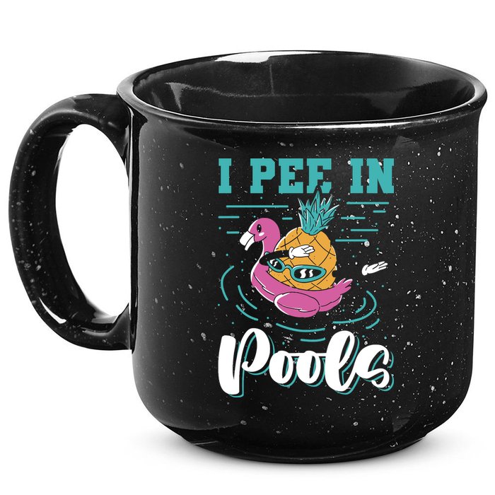 I Pee In Pools Swimming Joke Peeing In Public Pools 15oz Campfire Ceramic Mug