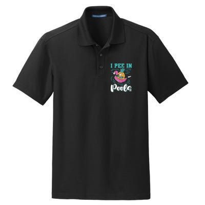 I Pee In Pools Swimming Joke Peeing In Public Pools Dry Zone Grid Polo