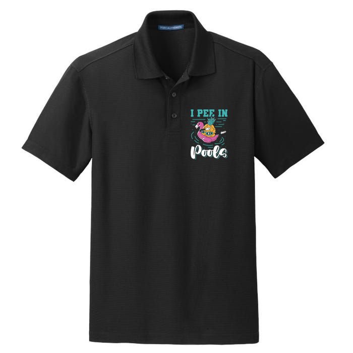 I Pee In Pools Swimming Joke Peeing In Public Pools Dry Zone Grid Polo