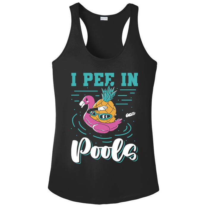 I Pee In Pools Swimming Joke Peeing In Public Pools Ladies PosiCharge Competitor Racerback Tank