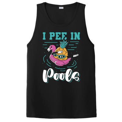 I Pee In Pools Swimming Joke Peeing In Public Pools PosiCharge Competitor Tank