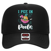 I Pee In Pools Swimming Joke Peeing In Public Pools Trucker Hat