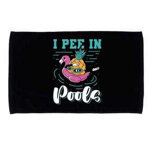 I Pee In Pools Swimming Joke Peeing In Public Pools Microfiber Hand Towel