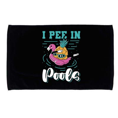 I Pee In Pools Swimming Joke Peeing In Public Pools Microfiber Hand Towel